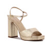 Ramarim Sand.dama Tira Ancha C/pulsera T/alto-plataforma - Oro Oro