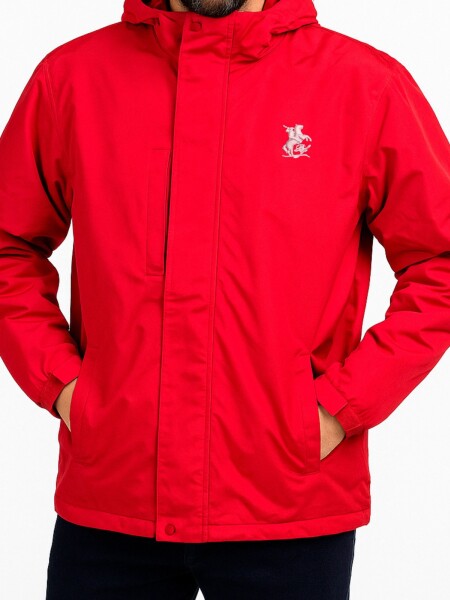 Campera Taslon Hombre Roja