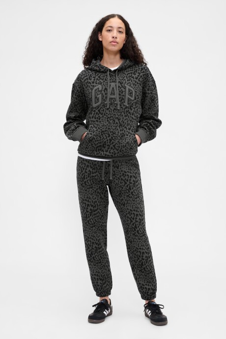 Canguro Logo Gap Mujer Charcoal Leopard