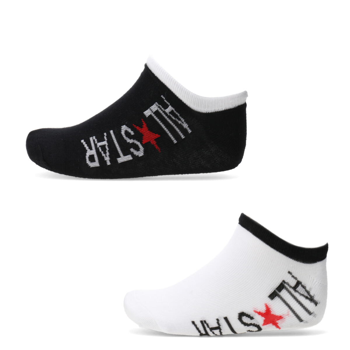Medias Unisex Converse x2 All Star - Negro - Blanco 