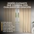 Cortina Blackout 100% Engomada Termica Set 2 Paños Tipo Lino Variante Color Beige