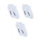 KIT COM 3 PARES DE MEIAS UNISSEX BRANCO