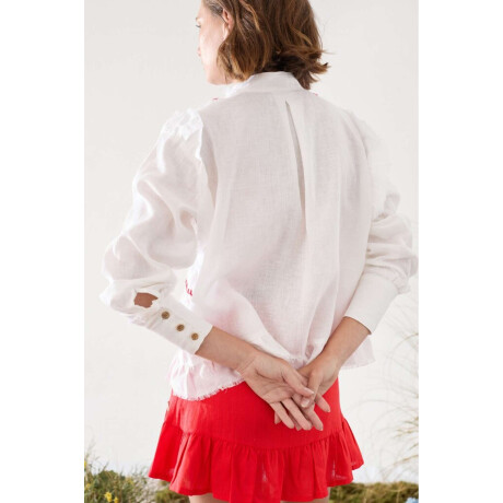 Camisa Vuelo Crochet Blanco