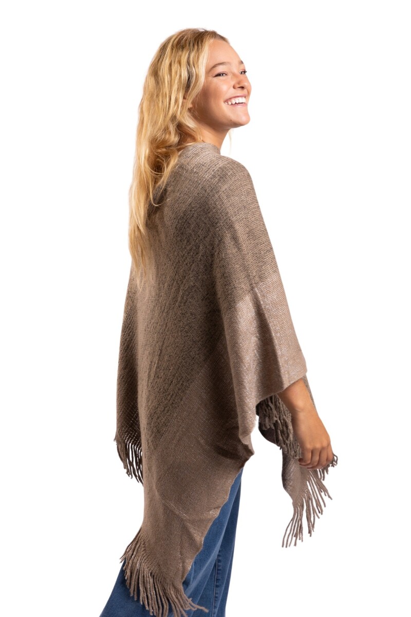 CHERRY PONCHO - BROWN 