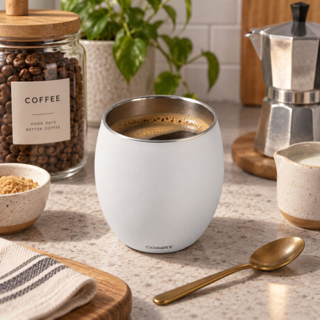 Mate Comet en Acero Inox de Doble Pared Vaso Térmico 250ml Blanco