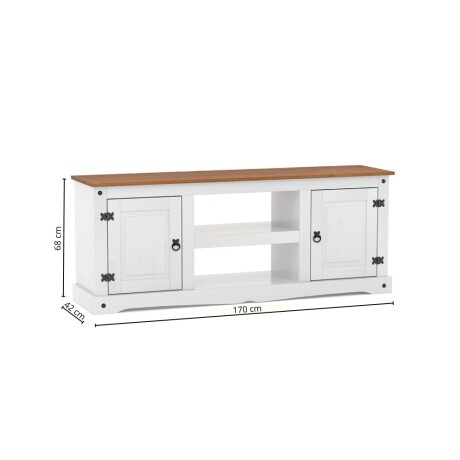 Rack 2 Puertas Línea Naturale 170 cm Blanco/Roble