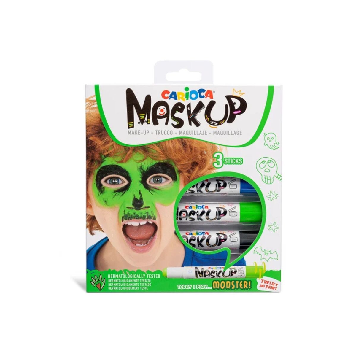 P.CARAALDO - Pintura De Cara En Barra Infantil Linea Mask Up Carioca - Verde 