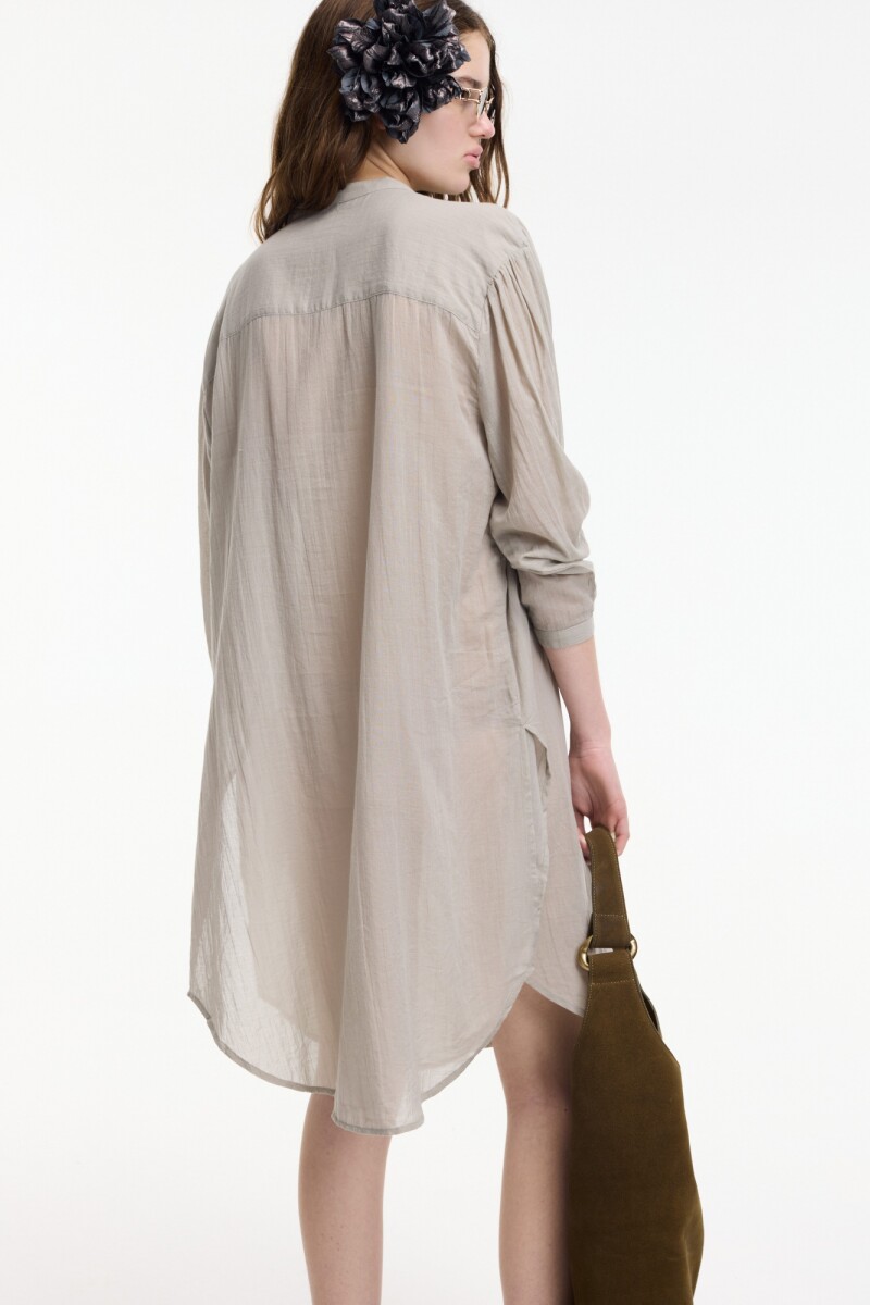 VESTIDO CAMISERO CORTO Gris