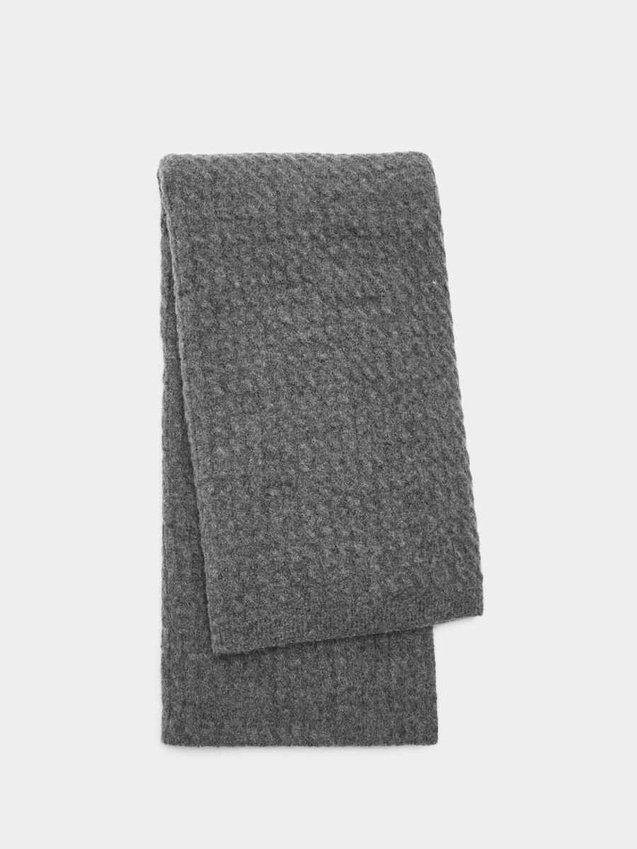 Bufanda Con Relieve gris