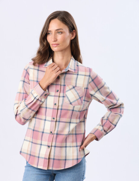 CAMISA VIYELA CUADROS Piedra