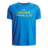 UA Tech Split Wordmark SS-ORG BLU-402