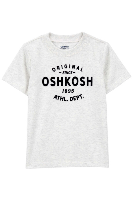 Remera de algodón, manga corta con logo. Talles 2-5T Sin color
