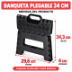Banqueta plegable negra 34 cm NEGRO