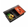 Pileta de cocina DREAM simple grande Negra 75x45x21cm Pileta De Cocina Dream Simple Grande Negra 75x45x21cm