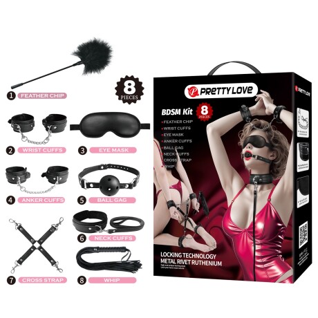 Kit BDSM 8 Piezas Pretty Love Kit BDSM 8 Piezas Pretty Love