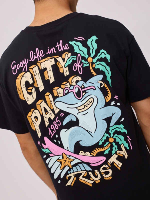 T-SHIRT QUIQUE RUSTY Negro