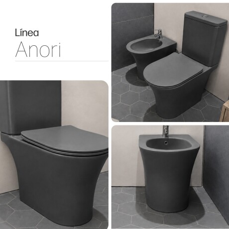 JUEGO DE LOZA SANITARIA ANORI GAMAS DE GRIS PARA BAÑO GAMAS DE GRIS