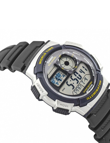 Reloj Digital Multifunción Casio AE-1000W Resistente al Agua 100mts Gris/Azul Oscuro