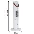 Estufa Calefactor Ceramico Torre Electrica Oscilacion 2000W® Variante Color Blanco