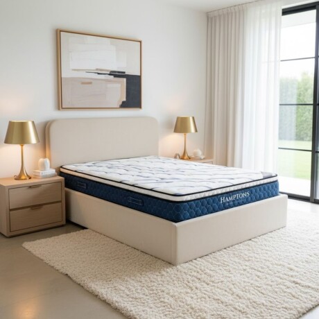 Sommier Baul Queen Hamptons Scandium Con Respaldo Sommier Baul Queen Hamptons Scandium Con Respaldo