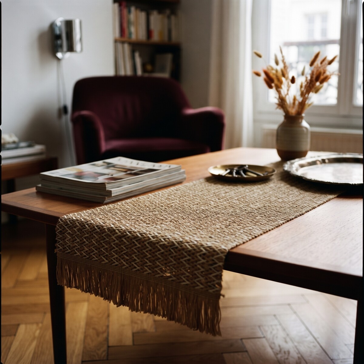 Sendero caminero de mesa tejido Bali 30x150cm - Beige 