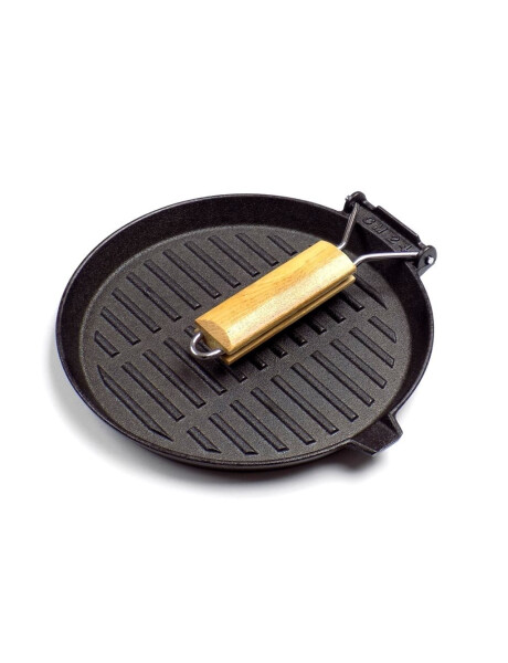 PLANCHA GRIL REDONDA C/ MANGO MADERA D24CM HIERRO PLANCHA GRIL REDONDA C/ MANGO MADERA D24CM HIERRO