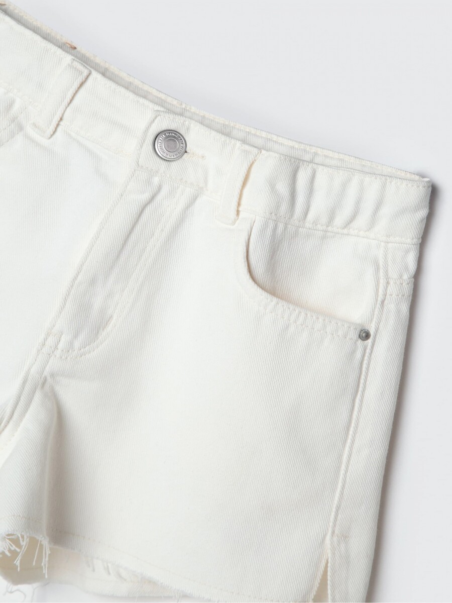 SHORT INFANTIL DE JEAN - BLANCO 