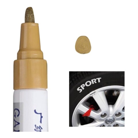 Marcador Para Cubiertas Rueda Permanente Unidad Auto Color Variante Beige