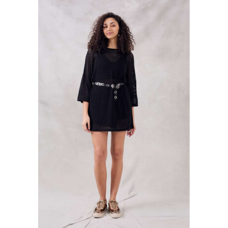 Vestido Calados Negro