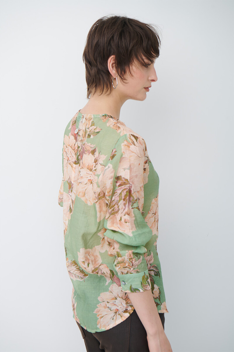 CAMISA JULIE FLOR VERDE