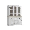 Cristalero Con Alzada Rustico 6 Puertas 3 Cajones Blanco Mie Cristalero Con Alzada Rustico 6 Puertas 3 Cajones Blanco Mie