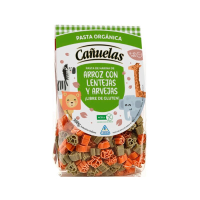Pasta orgánica de lentejas, arvejas y arroz sin gluten Cañuelas Pasta Org S/g Lent,arv Cañuela
