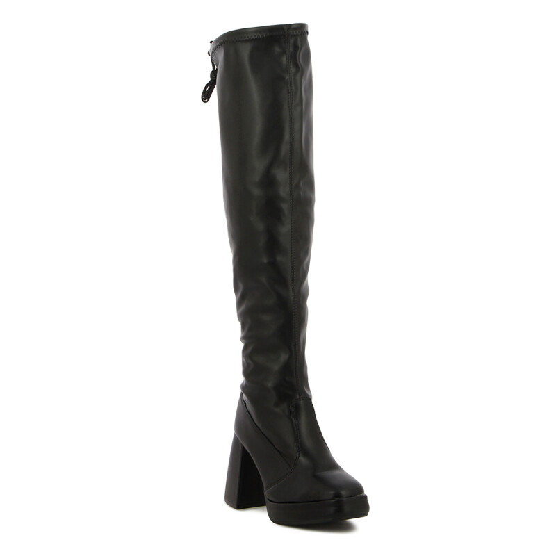 Bota Beira Rio Mujer Taco 10cm Plataforma 2.5cm Negro