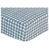LJ7CRIB Sábana Bajera Para Bebés - Navy Gingham