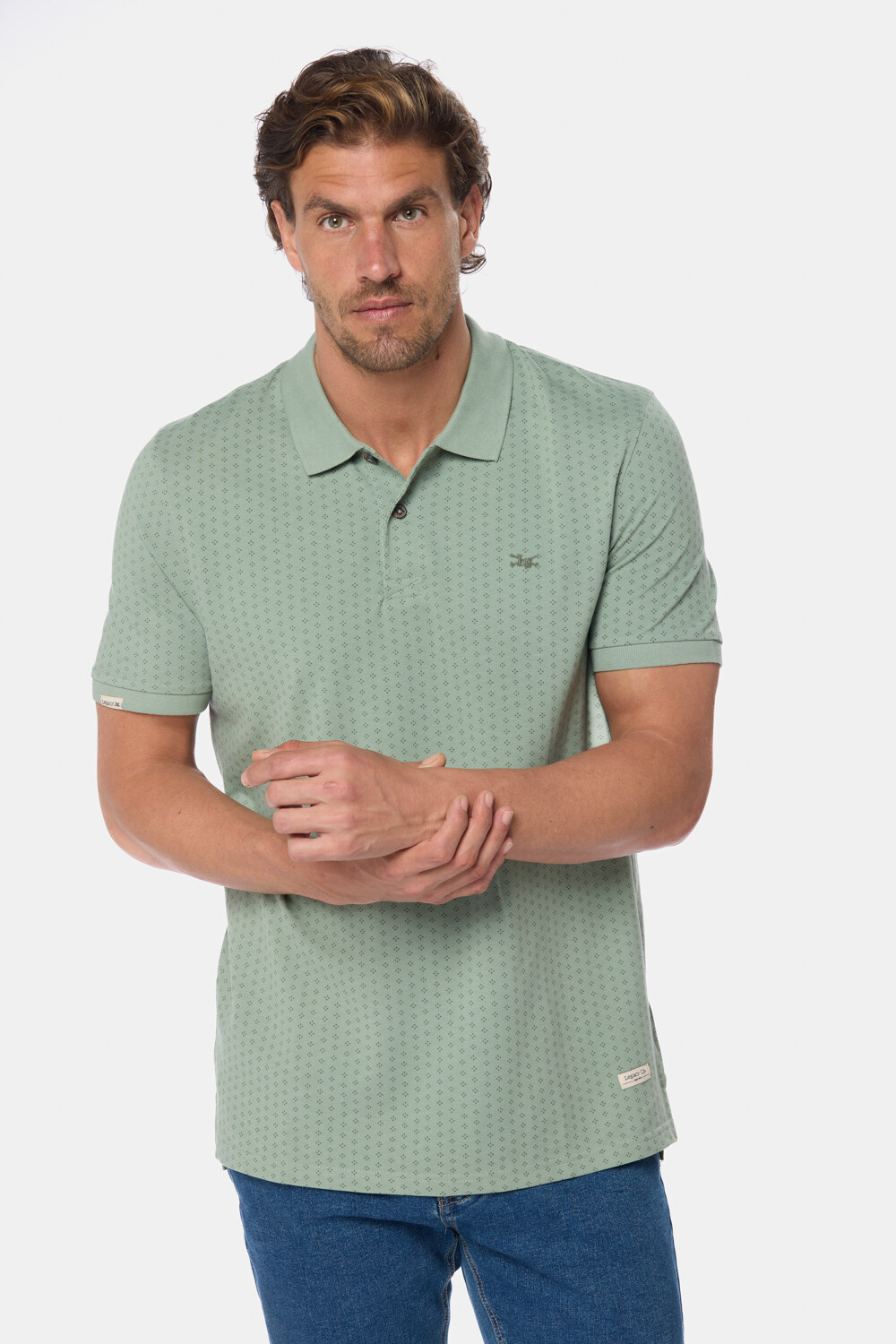 REMERA POLO ESTAMPADA Verde