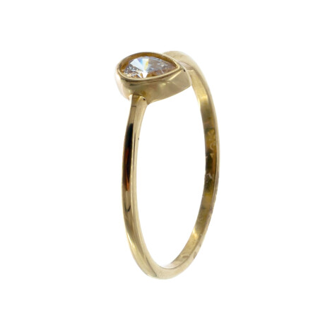 Anillo de oro 10 ktes con circonias. Anillo de oro 10 ktes con circonias.