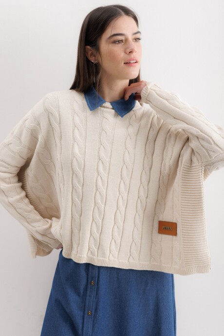 Sweater Oceano Crop Crudo