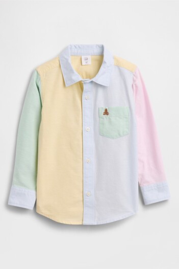 Camisa Oxford Toddler Niño Sp Easter Color Block