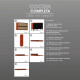 Juego completo de mobiliario de cocina, linea viv concept, con mesadas incluidas. - nogueira y negro NOGUEIRA Y NEGRO