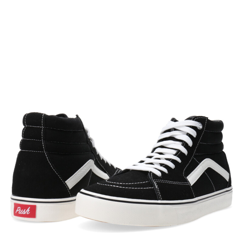 Championes Unisex Push Palmira Negro - Blanco