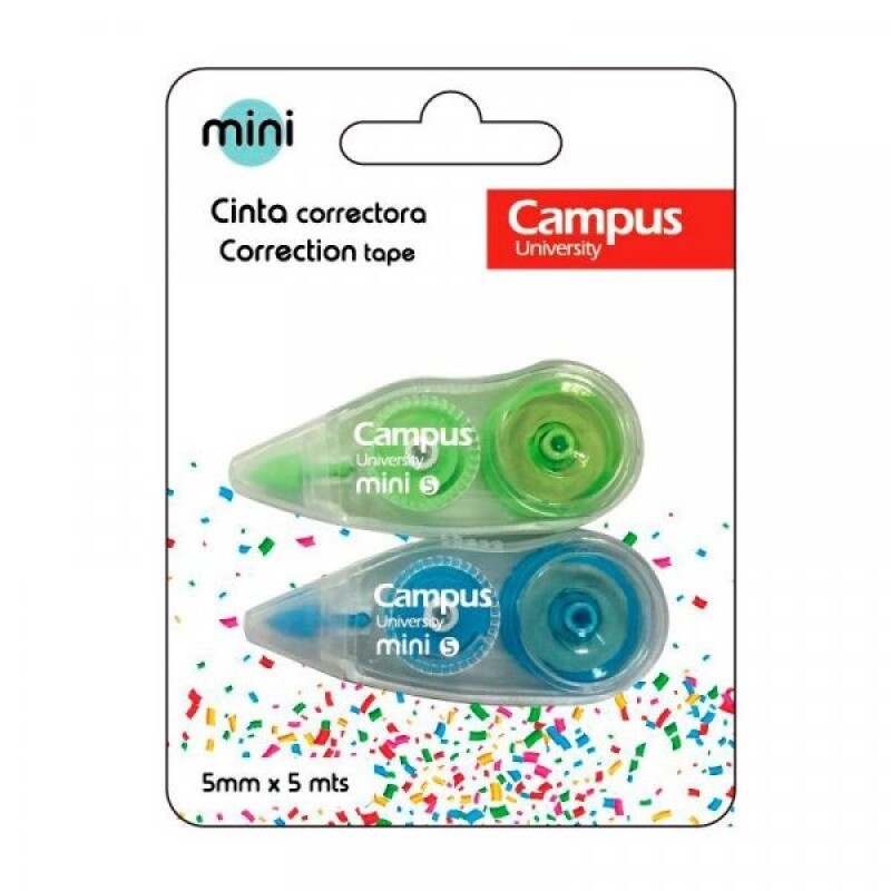 Corrector En Cinta Campus 5 Mm x5 M (Blisterx2) #Corrector en cinta CAMPUS 5 mm x 5 m (Blisterx2)
