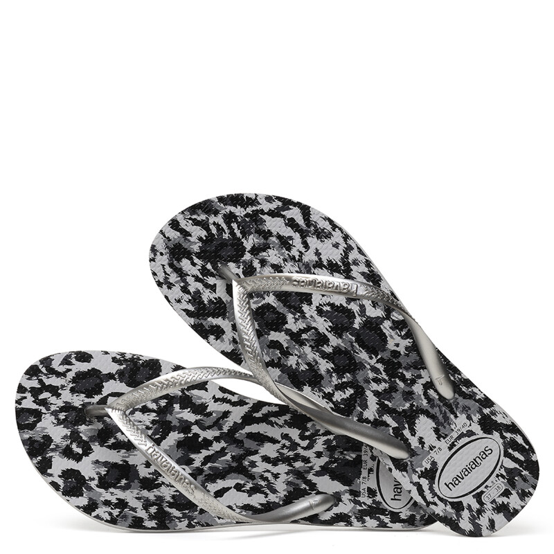 Sandalia de Mujer Havaianas Slim Animals Gris - Blanco Hielo