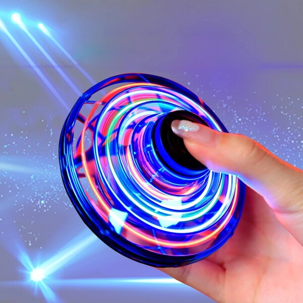 Juguete Giratorio Volador Bola Spinner Drone Bateria Luces Variante Color Rojo