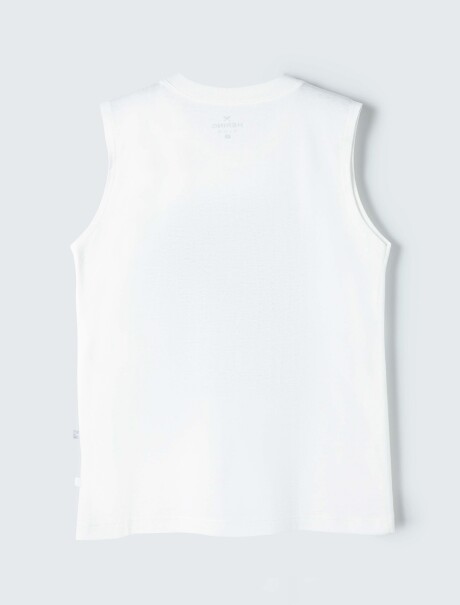 MUSCULOSA DE NIÑO ESTAMPADA BLANCO