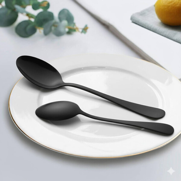 Juego de 24 Cubiertos De Acero Inoxidable Cocina Imback Negro Juego de 24 Cubiertos De Acero Inoxidable Cocina Imback Negro