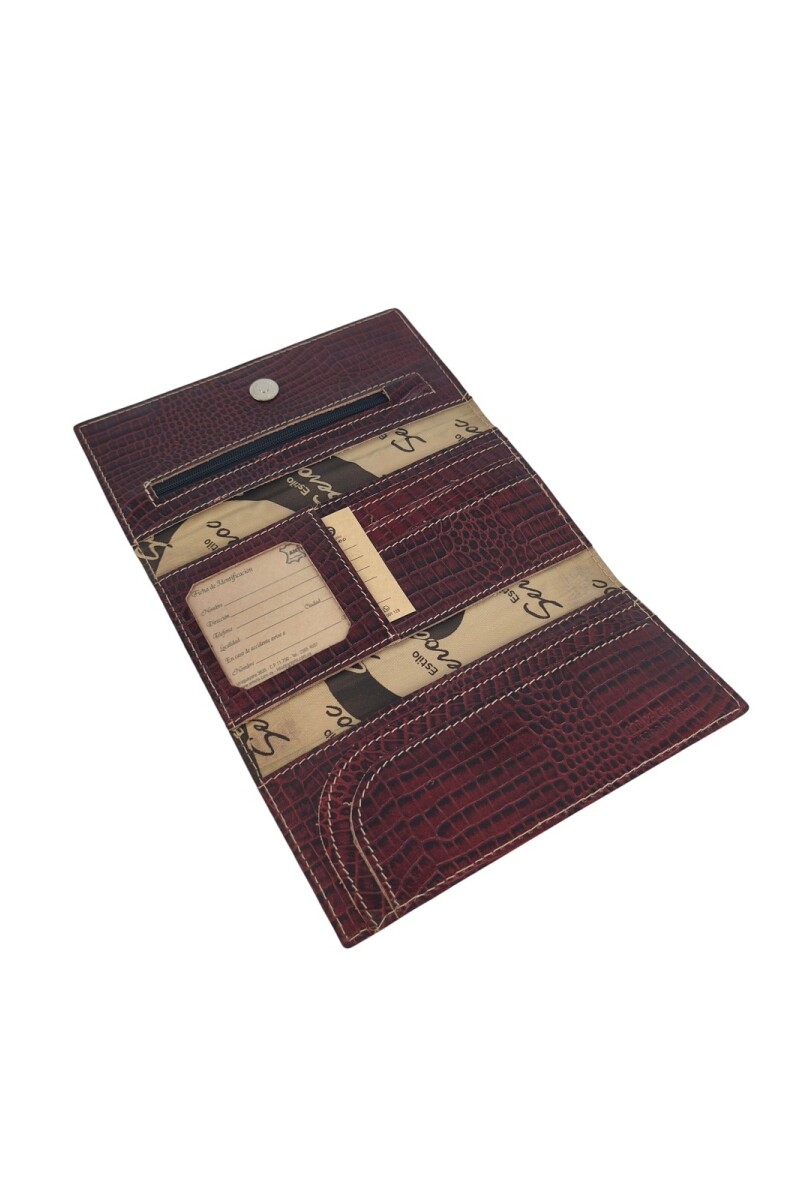 Billetera clasica al corte Marron