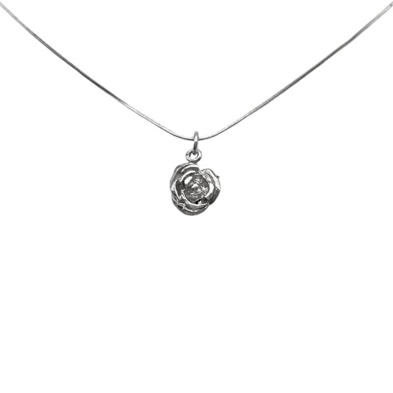 Dije Colgante Rosa-Plata 925-Sin Piedra-CP3234 sinpiedra