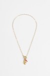 Collar acero dijes dorado