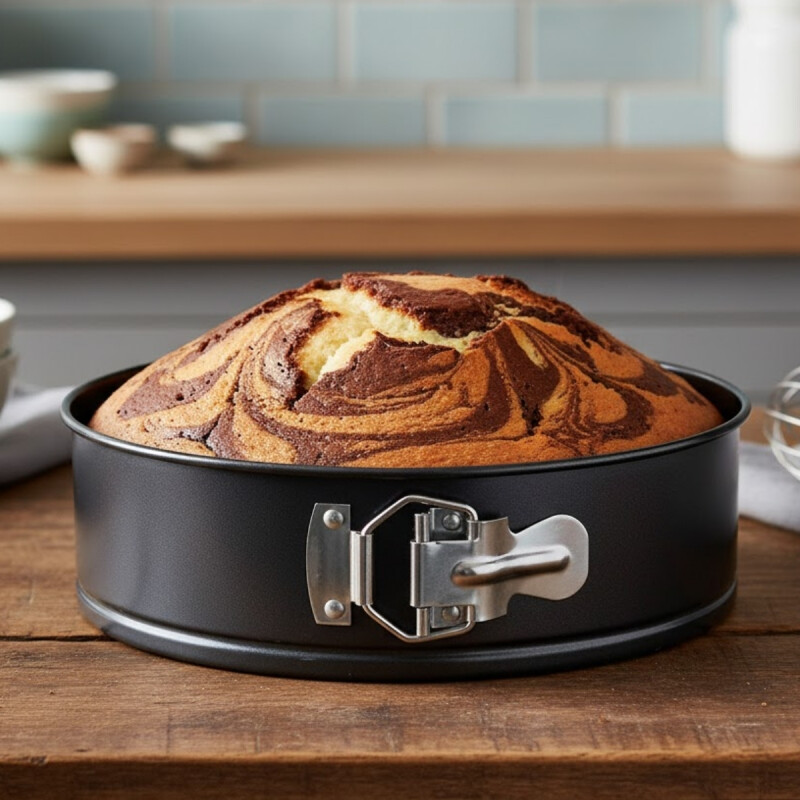 Tortera antiadherente fondo desmontable 26x7 cm NEGRO