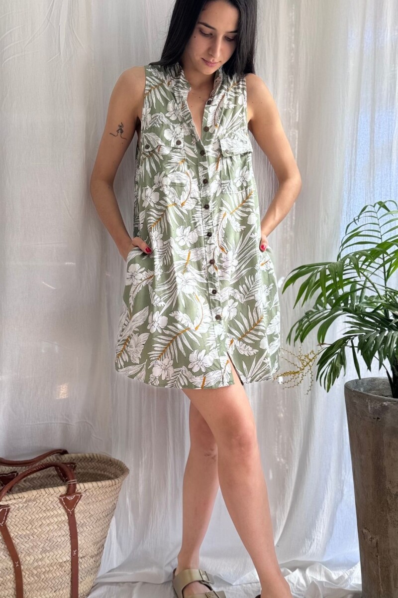 Camisa Gla Verde y blanco